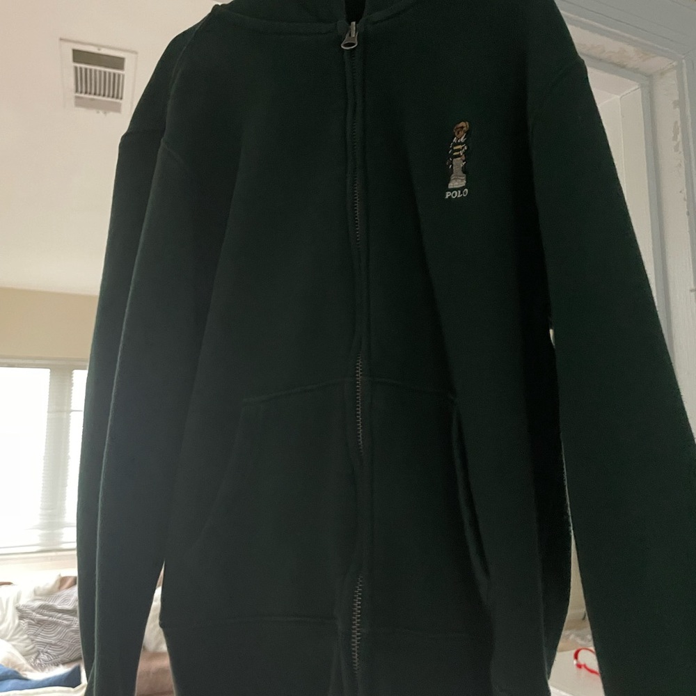 Boy Hunter Green Polo Hoodie